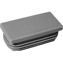 Embouts rectangulaires pour tube Ext. 45x25 mm - Ep. 1-2,5 - Gris