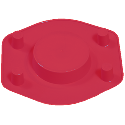 SAE hexagonal flange protection 1/2 - PN 6000 - PE Red