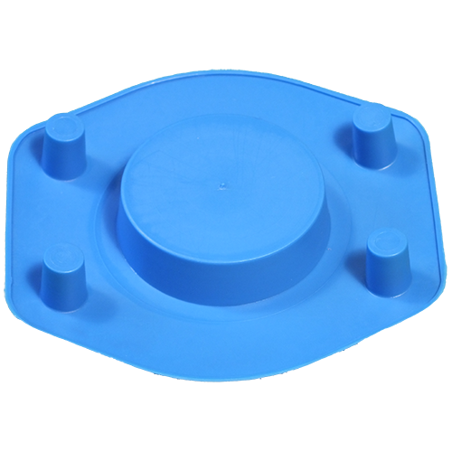 SAE hexagonal flange protection 1_1/4 - PN 3000 - M10 - PE Blue